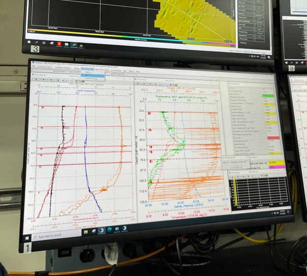 Graphs on a screen in multiple colors