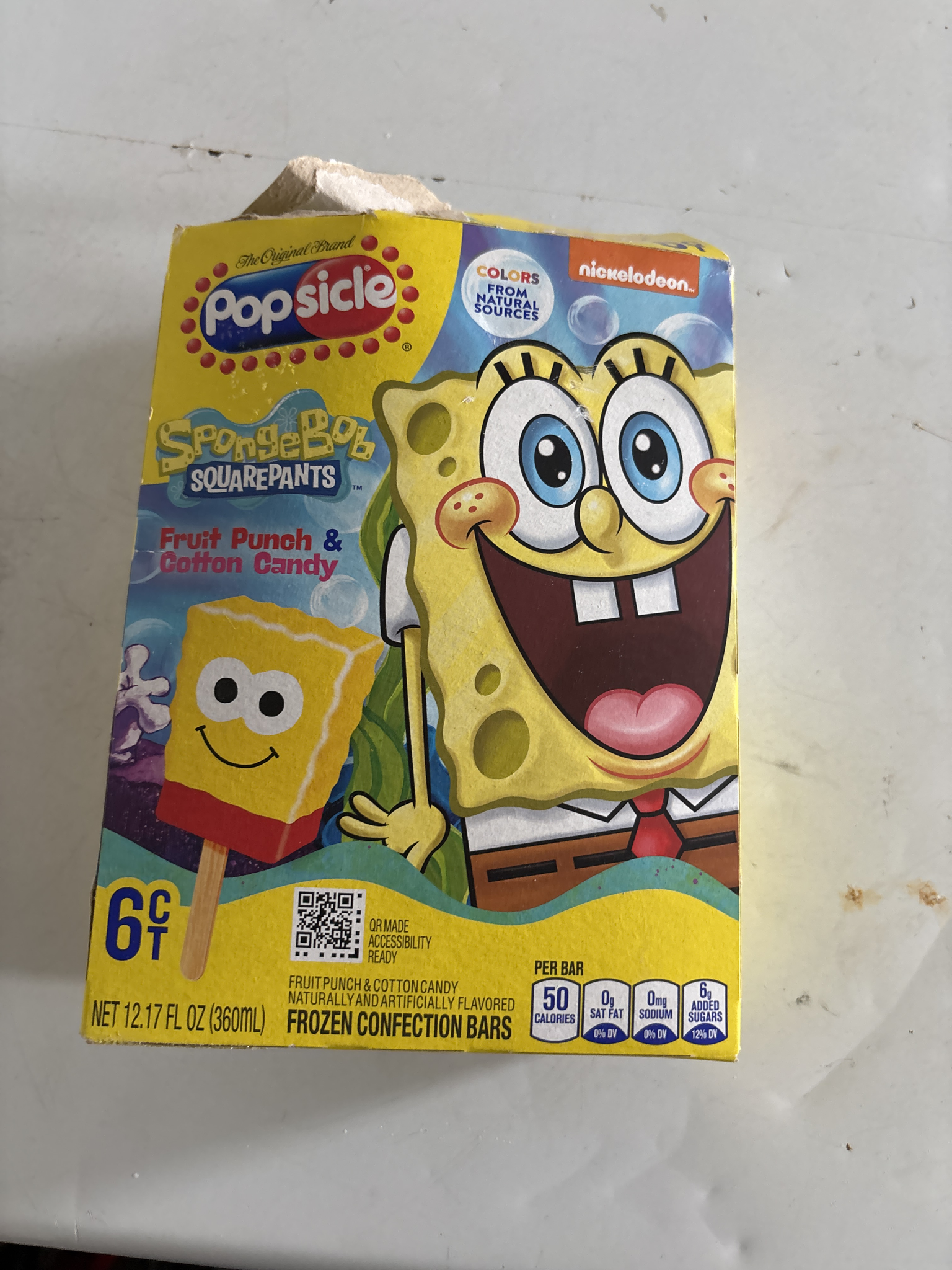 Sponge Bob popsicles